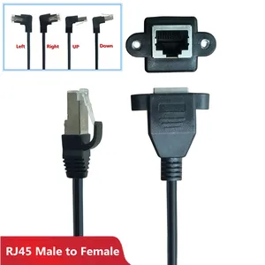 Кабель-удлинитель RJ45, штекер-гнездо, 90 градусов, 0,30,6 м