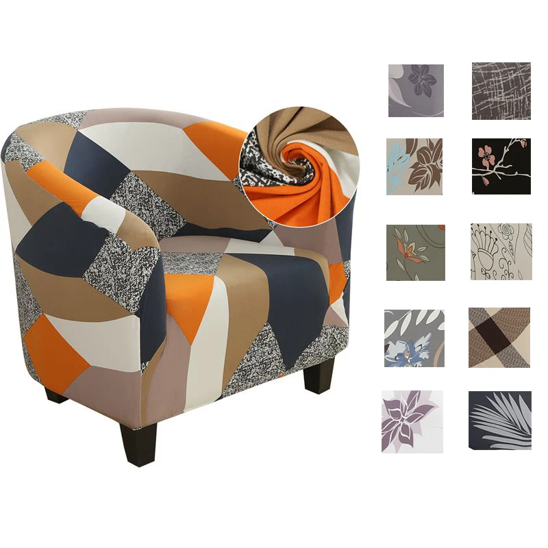 Эластичный полиэфирный чехол для дивана гостиной 1 местный стрейч u-образный