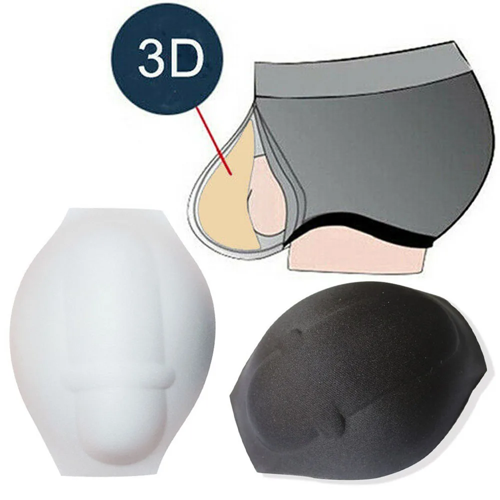 

Men's Sponge Pouch Pad Cushion Underwear 3D Cup Bulge Enhancer Swimwear Briefs Soft New Solid Underpants Male