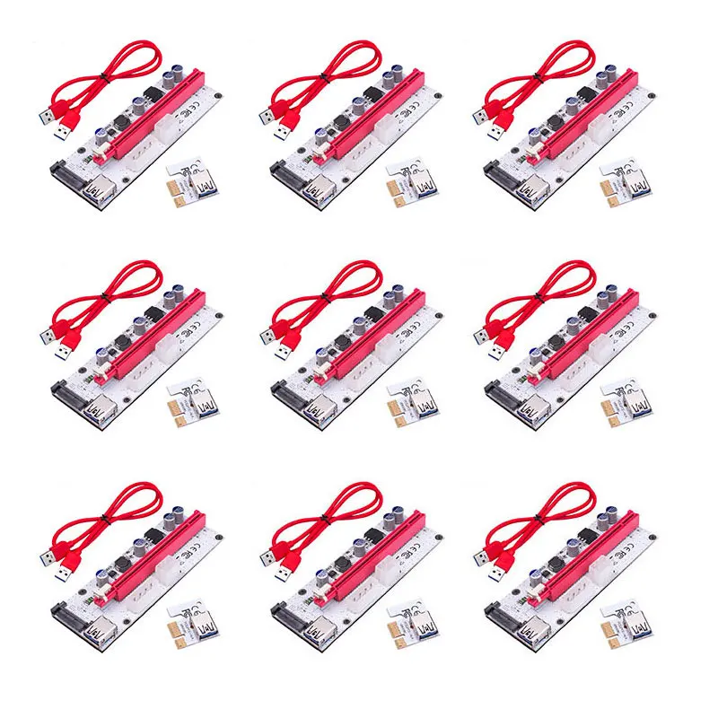 

12 шт. переходная карта 008s VER008S 3 в 1 Molex 4Pin SATA 6PIN PCIE PCI-E PCI Express адаптер 1X 16X USB3.0 удлинитель
