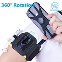 360%c2%b0 ratotion wristband phone holder sports armband case for 4 8 5 inch cycling gym arm band bag pouch for samsung iphone huawei