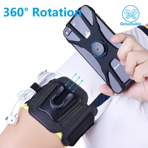 360° ratotion wristband phone holder sports armband case for 4 8 5 inch cycling gym arm band bag pouch for samsung iphone huawei free global ship