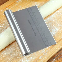 stainless steel dough cutter pizza cake scraper smoother for fondant cake decoration tools kitchen accessories pastry spatulas