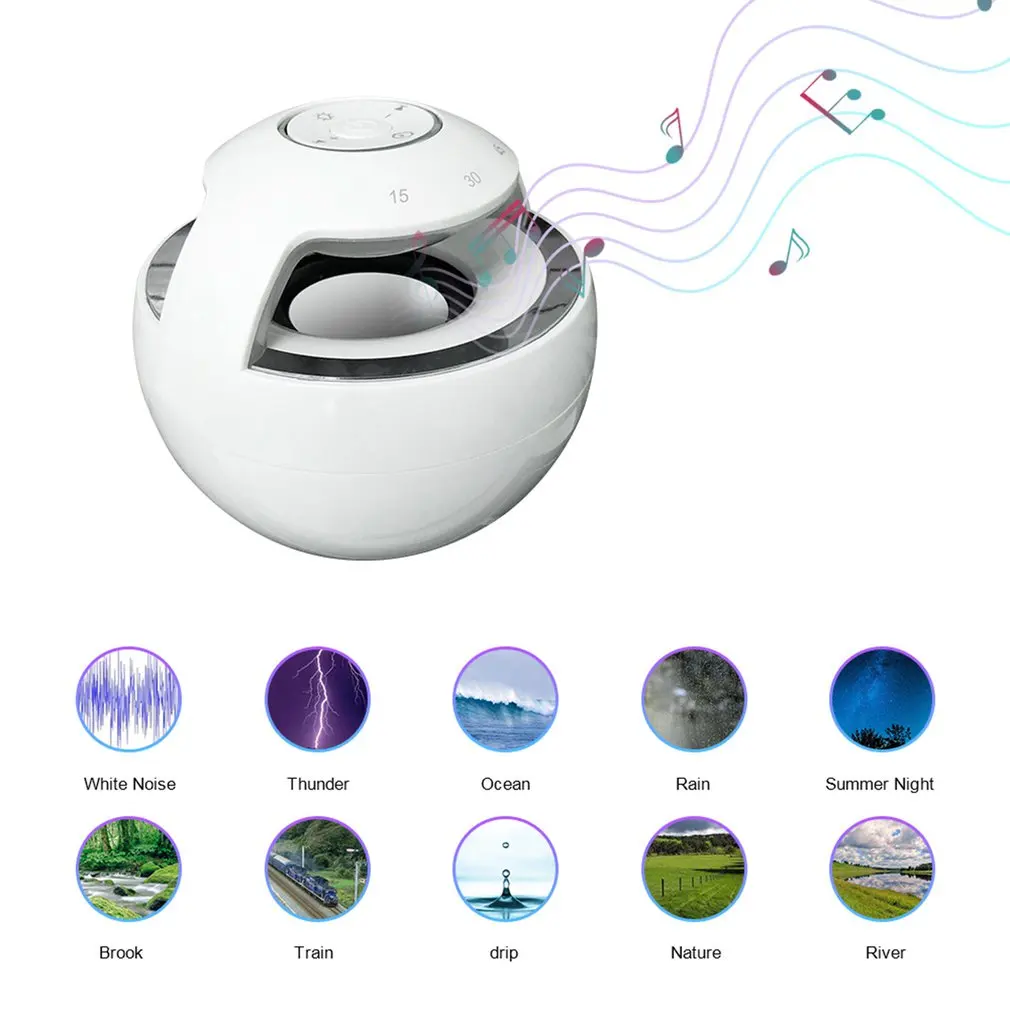

Led Lighting Baby Sleep Aid Display Speaker USB Sound Speaker Mini Portable Speaker Children's Present Bedside Lamp