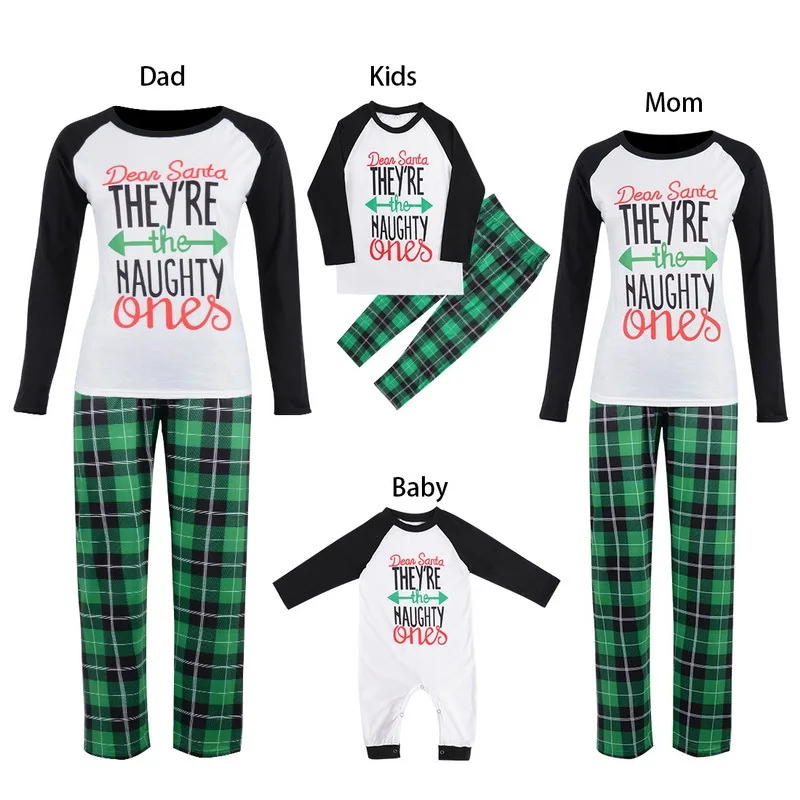 

Xmas Family Matching Pajamas Set 2021 Merry Christmas Home Clothes Parent-child Mother Daughter Clothing Set Family Look Outfits