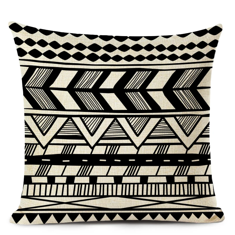 Retro High Quality ethnic Geometry Cushion Cover Throw Pillow Cutton Linen Car Sofa Bed Home Decor Textile Printed Pillowcase
