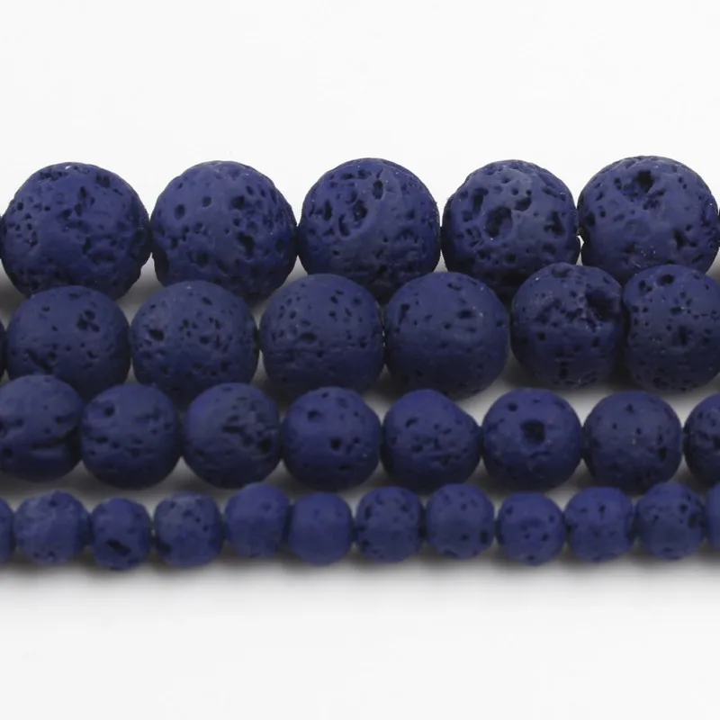 Круглые бусины из природного синего гематита 4/6/8/10 мм Spacer свободные матовые для