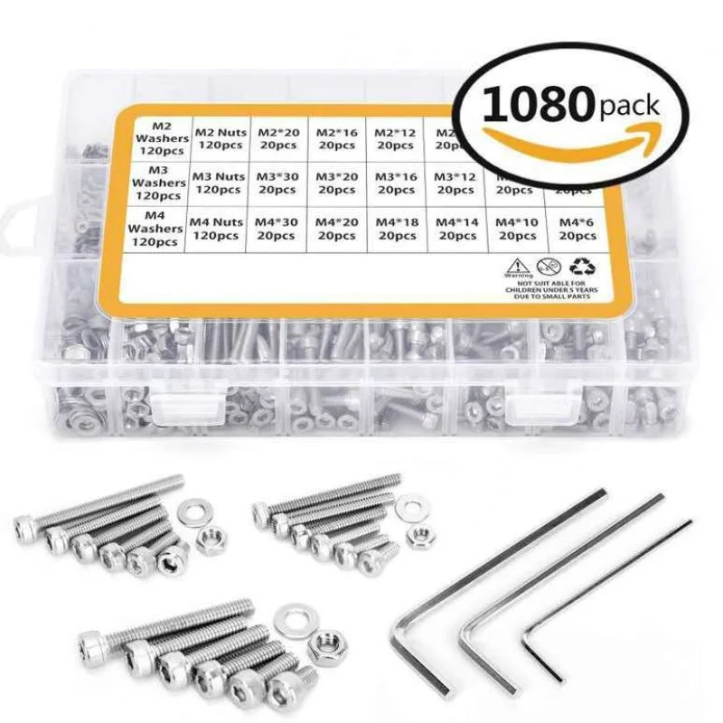 Комплект винтов из нержавеющей стали 304 с внутренним шестигранным отверстием