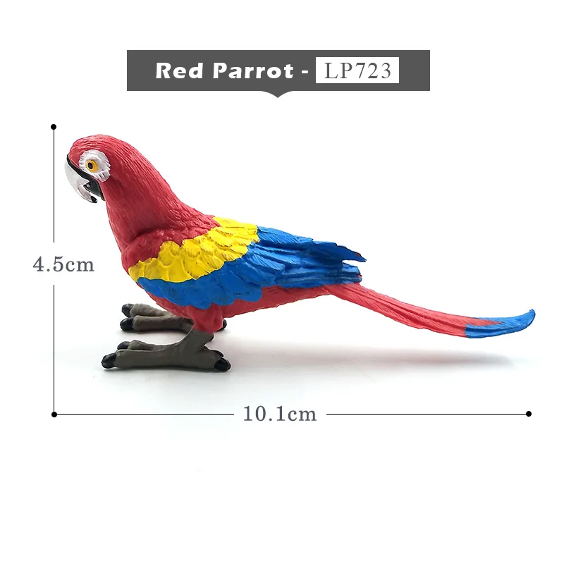 Red Parrot Имитация индейки птица курица ферма ПВХ Модель Животного Фигурка домашний декор миниатюрное украшение для сада в виде Феи современные аксессуары - Цвет: Red Parrot