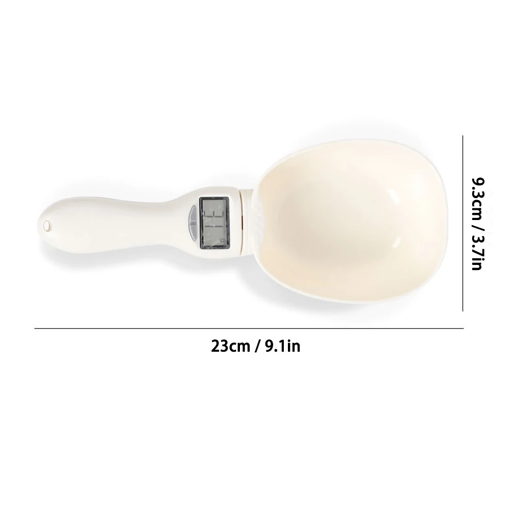 

Pet Food Measuring Scoop Scale Cup Dog Cat Feeding Bowl Kitchen Spoon Portable Removeable With Led Display
