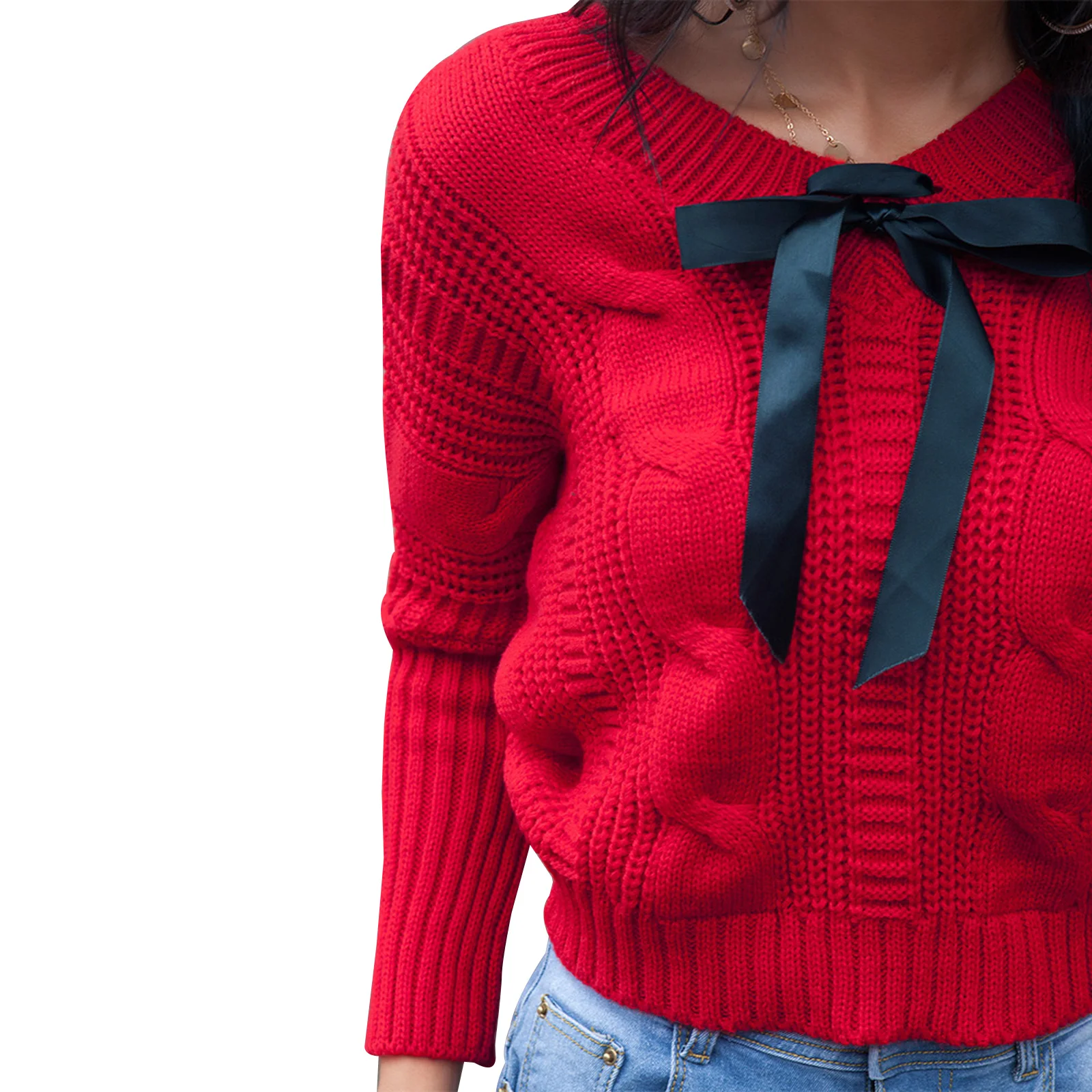 

New Fashion Women's Sweater Round Neck Long Sleeve Cropped Top for Vacation Shopping Dating Birthday Party Activities