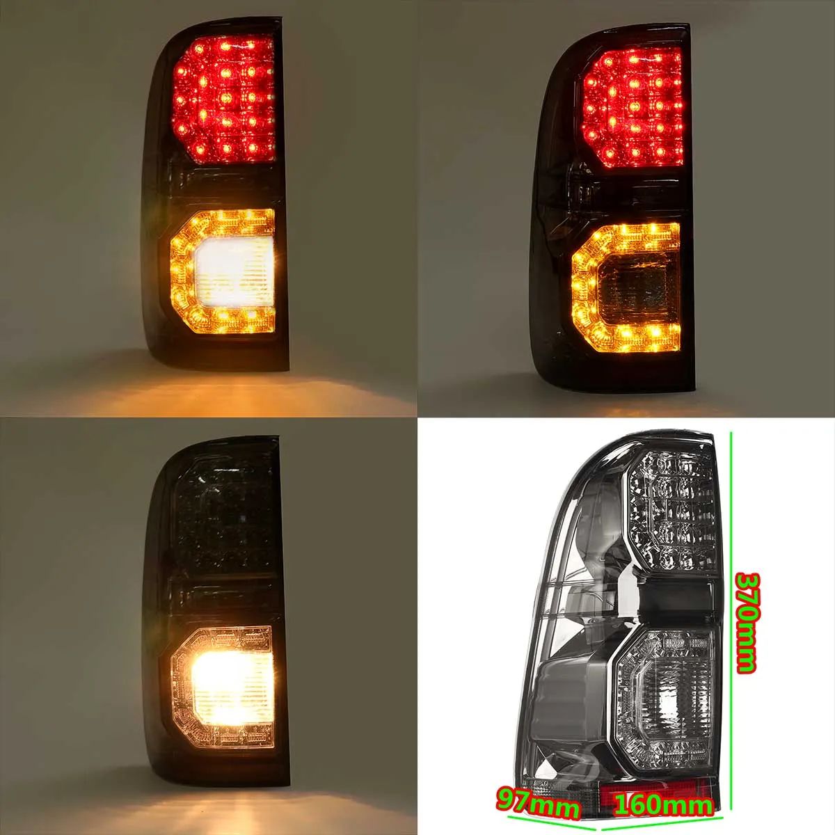 Дым светодиодный фонарь с лампой провода для Toyota Hilux Vigo 2004 2005 2006 2007 2008 2009 2010 2011 2012