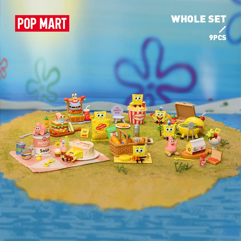 POP MART полный ящик Губка Боб Пикник вечевечерние НКА серия Prop глухая коробка 9 шт.
