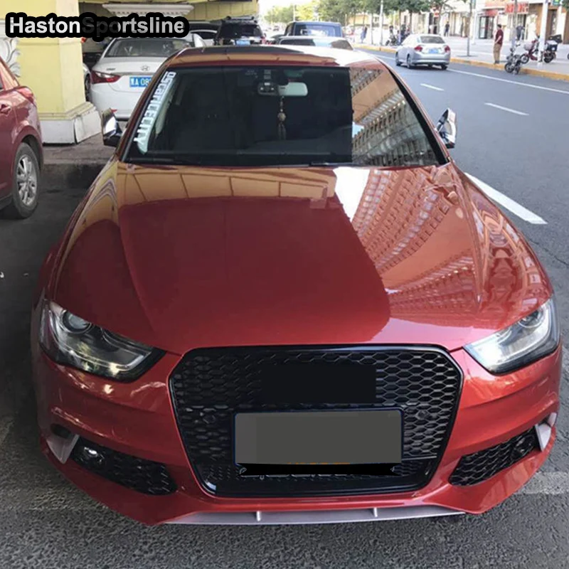 Для Audi A4 S4 RS4 QU стильный черный передний бампер гриль решетка 2013 ~ 2015