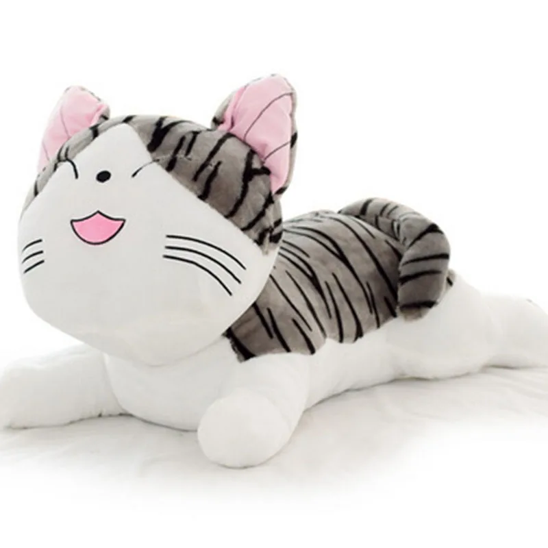 Детская 20 см японская аниме фигурка в полоску с рисунком кошки плюшевая мягкая