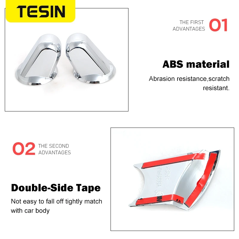 TESIN ABS автомобильное зеркало заднего вида оболочка украшение крышки наклейки для