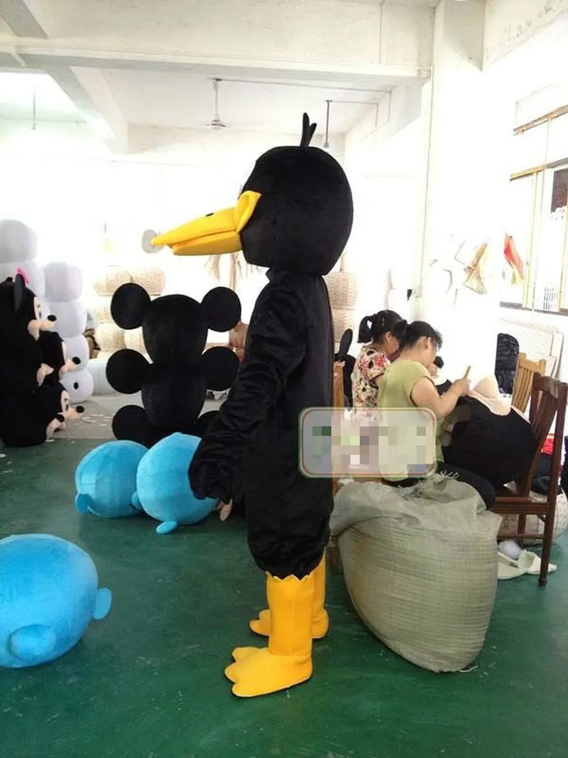 Маскарадный костюм на хэллоуин с изображением утки нарядное платье черной для