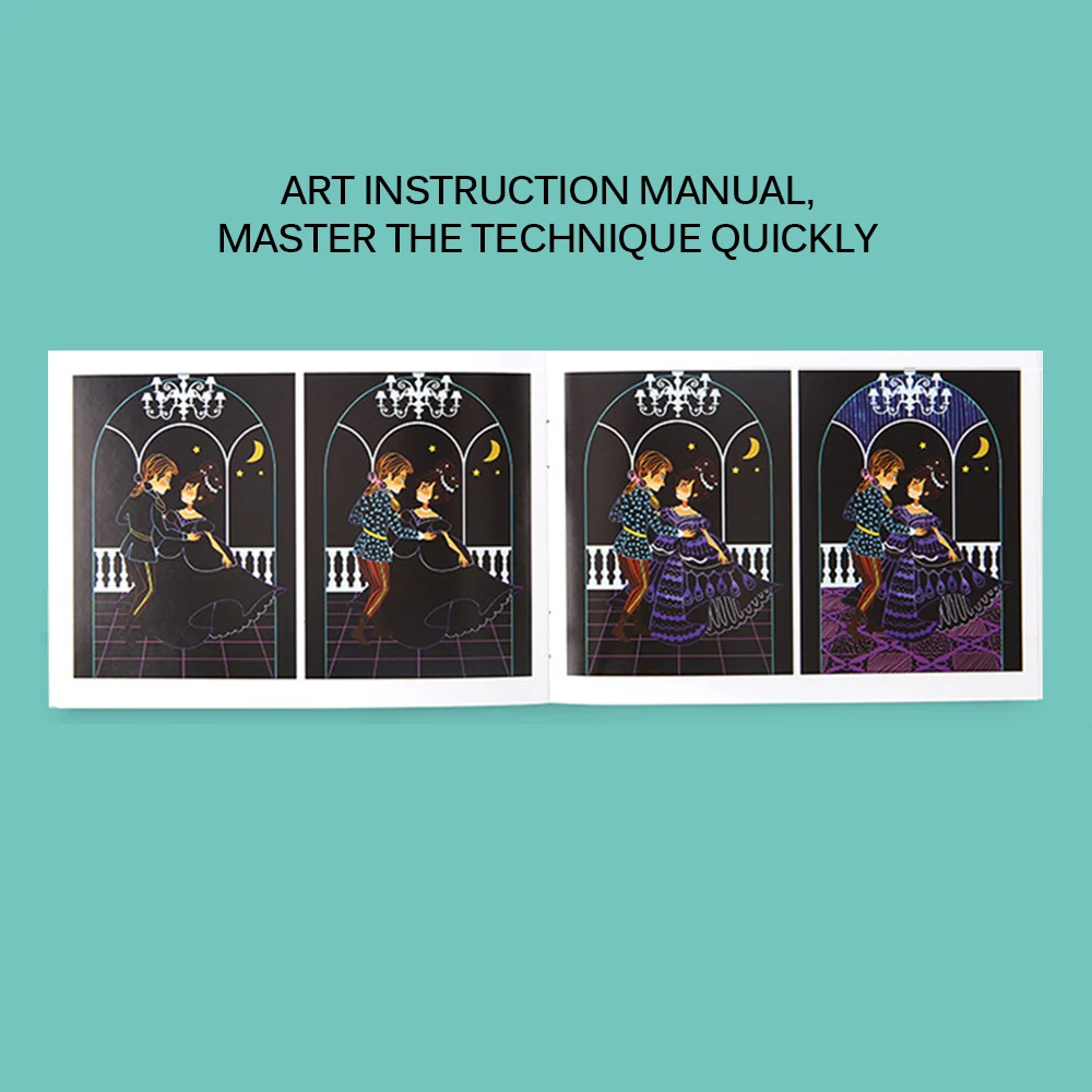 Волшебная цветная радужная бумага для скретч арта набор карт с трафарет граффити