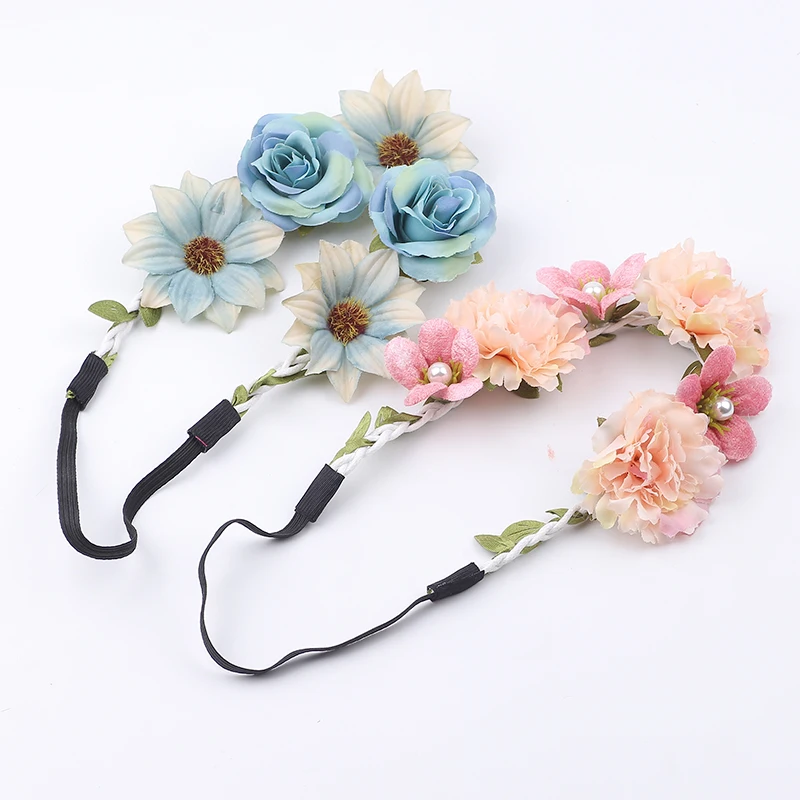 Повязка на голову в стиле бохо для девочек детская повязка с ромашками