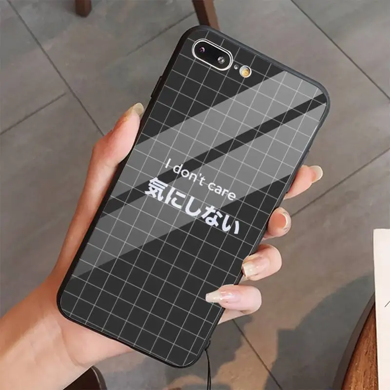 

design word letter Phone Case Tempered glass For iphone 5C 6 6S 7 8 plus X XS XR 11 PRO MAX