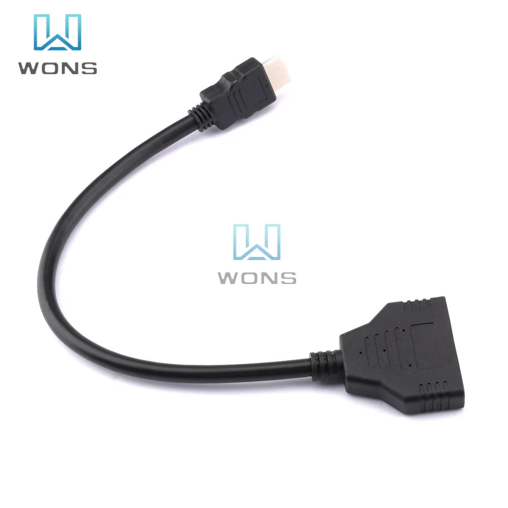 1PC HD-MI Compatible 2 Dual Port Y Splitter HD 1080P V1.4 Male To Double Female Adapter Cable 1 In Out Converter Connect | Обустройство