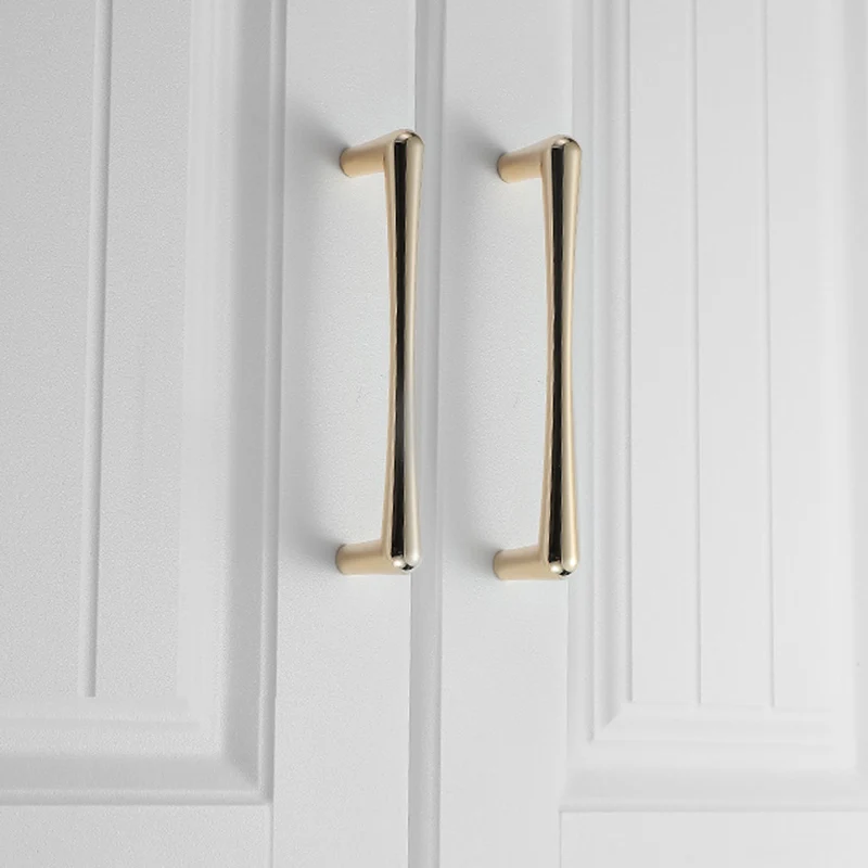 Ручки шкафа золотого цвета для ящика Тянет матовый латунь Кухня Спальня Ванная