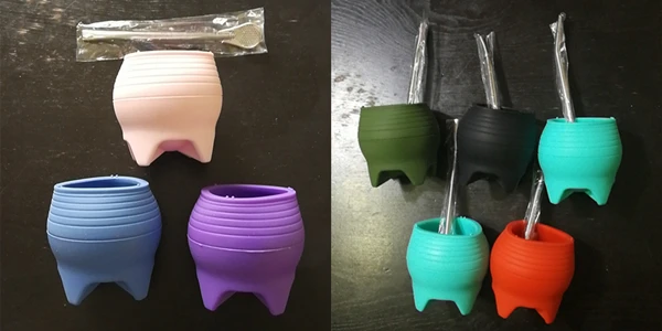 pls note colors 30 шт./лот, 7 унций, силиконовая чашка Yerba mate, ложка, соломенная чайная кружка, модный портативный дорожный стакан, не разбитая посуда для напитков, 200 мл - Цвет: pls note colors