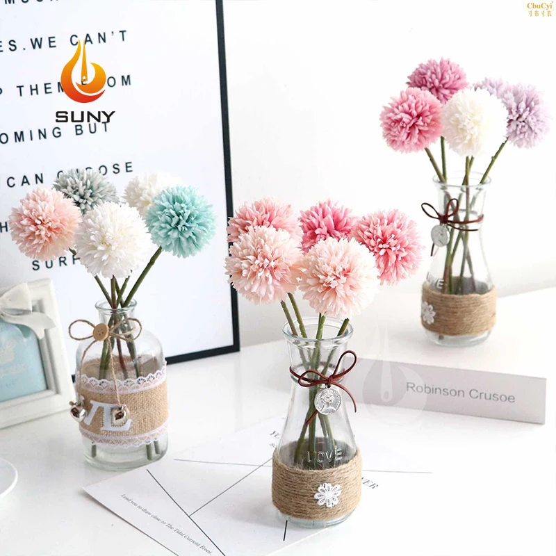 Многоцветные Искусственные цветы Одуванчик искусственные растения пластиковые