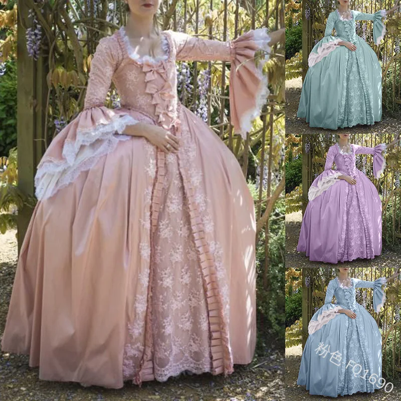 5 цветов женское новое модное с коротким рукавом средневековое Ренессанс