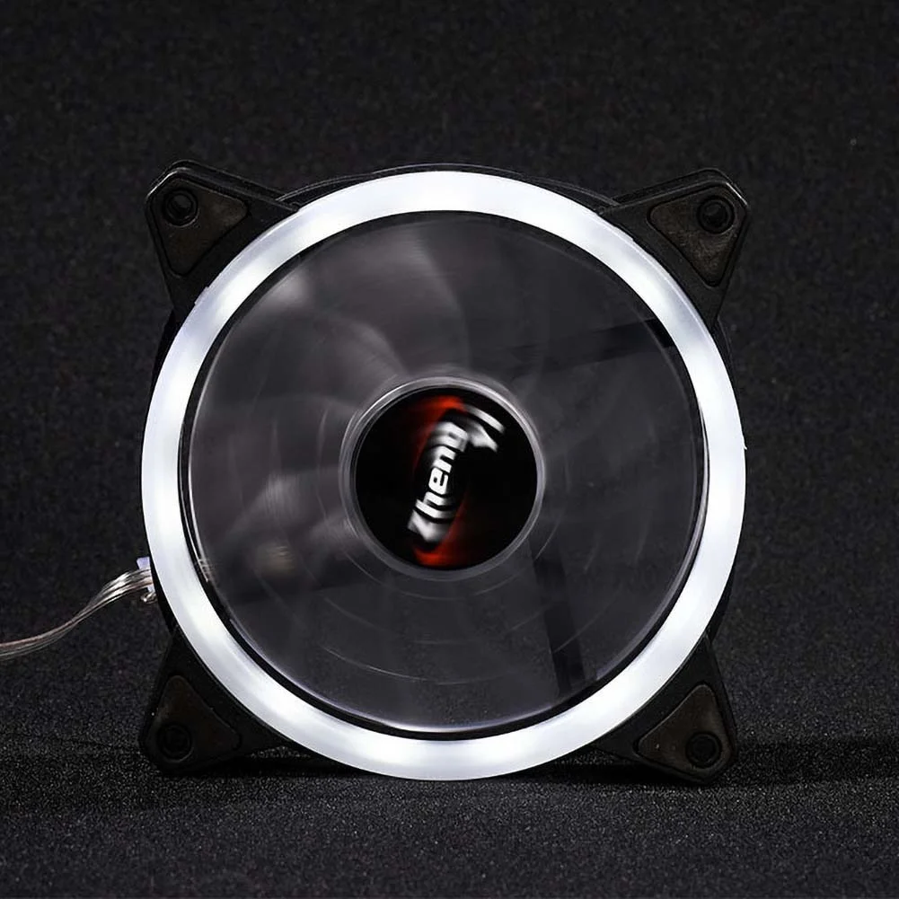

Mute RGB LED Lights Computer PC Case Cooling Fan Cooler Heat Dissipation Tool