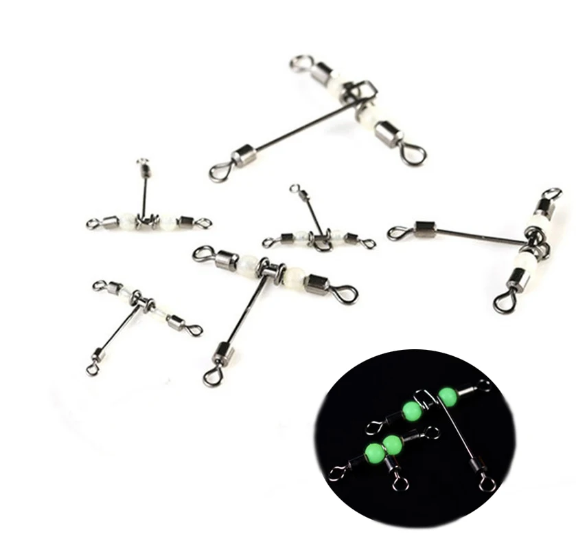 10 шт./лот T Форма рыболовные оснастки поворотный 3 ходовой кольцо ствола