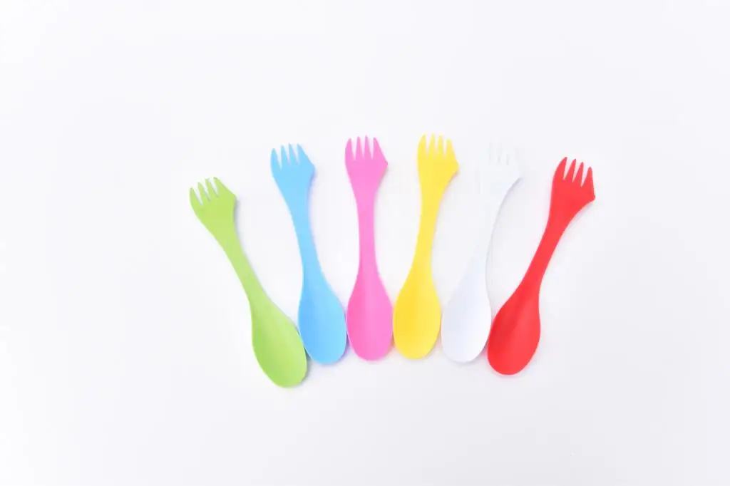 

6Pcs Multifunction Camping Hiking Utensils Spork Combo Travel Gadget Spoon Fork