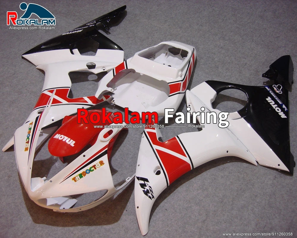 

Motorbike Fairing Kit For Yamaha YZF600 R6 2005 YZFR6 05 White Red Black Motorcycle Body Shells (Injection Molding)