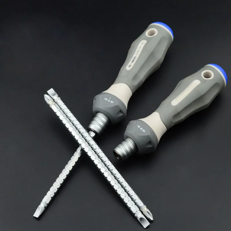JERXUN H6/6*160 мм двойного назначения настраиваемая отвертка крестообразная Phillips-Трещотка отвертки Магнитная отвертка CR-V отвертка