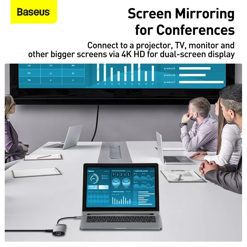 USB концентратор Baseus Type C для нескольких 3 0 4K HD PD 100 Вт порт адаптер MacBook Pro iPad