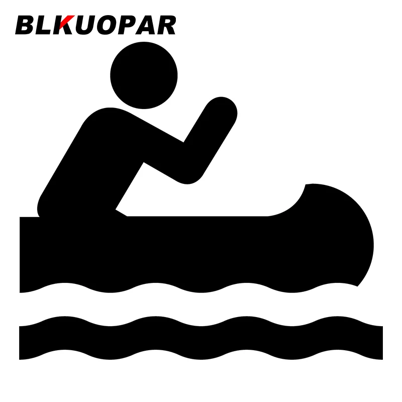 

BLKUOPAR for Canoe Water Sport Car Stickers Sunscreen Occlusion Scratch Decals Windshield Helmet Decor Cartoon Graphics