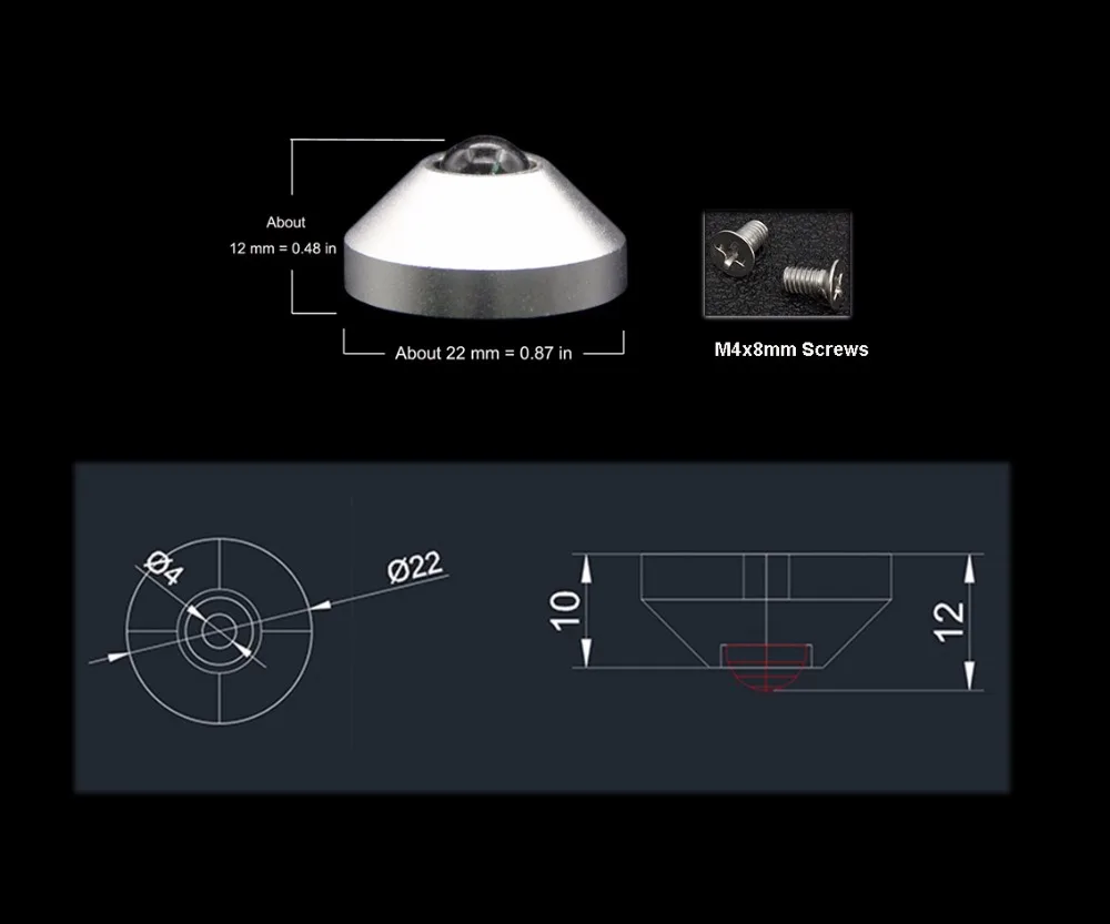 Винты из обработанного на станке с ЧПУ и анодированного алюминия для