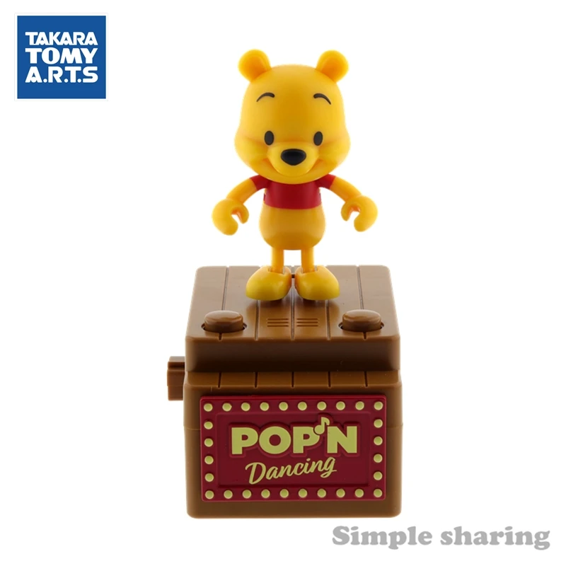 TAKARA TOMY arts pop'n dancing winnie the pooh фигурка детские игрушки Дисней аниме Детская кукла