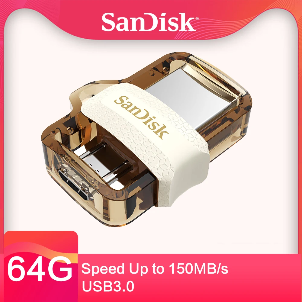 Sandisk sdd3 Экстремальный высокоскоростной 150 м/с двойной OTG USB флеш-накопитель 64 ГБ 32 ГБ мини-накопитель USB3.0 флеш-накопитель подлинный