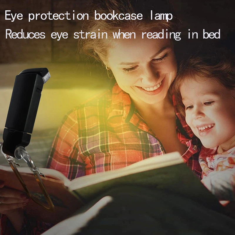 

Светодиодная лампа-клипса для книг, креативный прикроватный светильник с клипсой, регулируемый, с теплым и белым светом, зарядка через USB, дл...