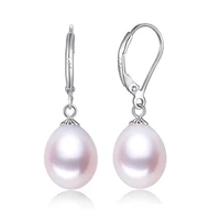 real silver pearl earrings natural freshwater pearls 8 9mm 925 sterling silver jewelry gifts for woman 2021 trend vintage pretty