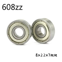 10pcs 608zz bearing steelbearing deep groove ball miniature bearings 608 zz 8227mm 8x22x7 high quality