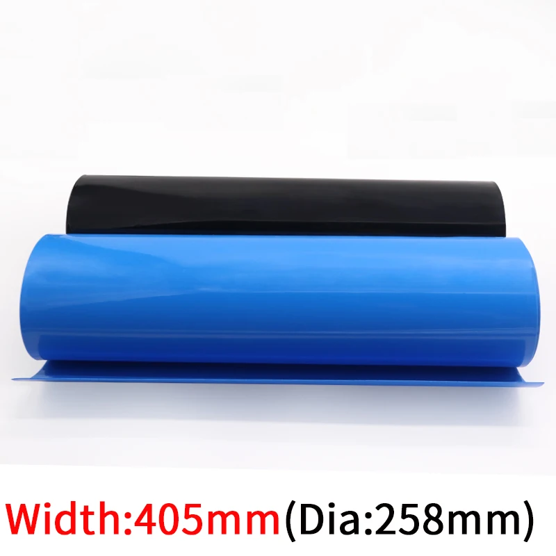

PVC Heat Shrink Tube Width 400mm Lithium Battery Insulated Film Wrap Protection Case Pack Wire Cable Sleeve Black Blue