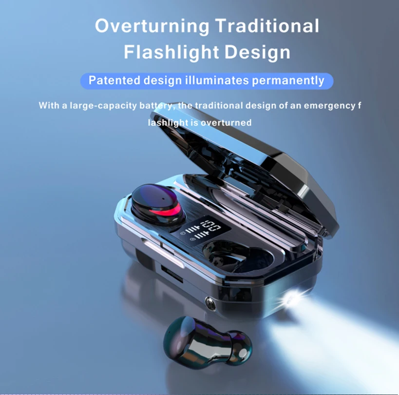 

TWS Earbuds Bluetooth Wireless Waterproof Headphones with Mic Sports Earphones Touch Control Wireless Headsets Charging Phone