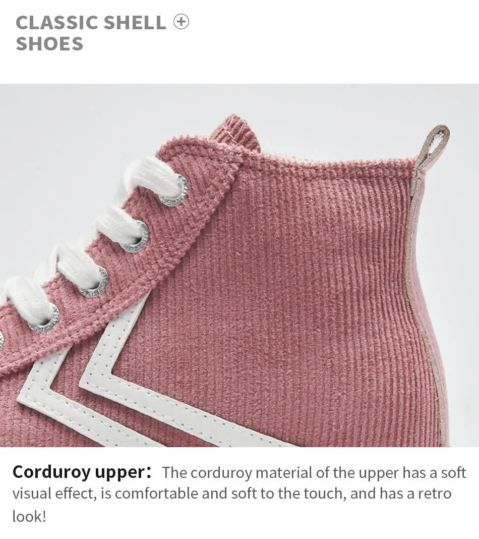 Feiyue/Высокая Повседневная обувь; коллекция 2160 года; Женская обувь в стиле ретро с эластичной стелькой на шнурках; модные вельветовые туфли; мужские осенние туфли на плоской подошве в уличном стиле