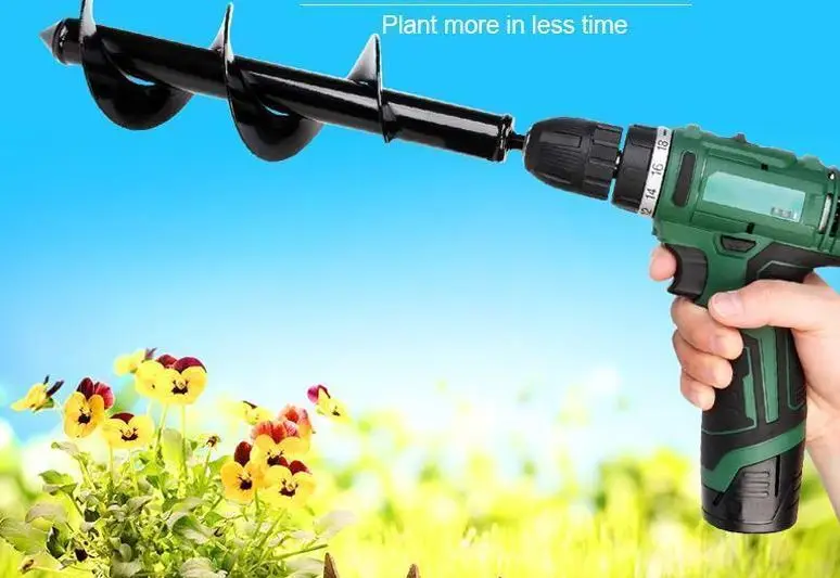 

Garden Auger Drill Bit for Soil Garden Grass Plug Plant Flower Bulb Auger Rapid Hole Drill Augers Hole Digger for Dril