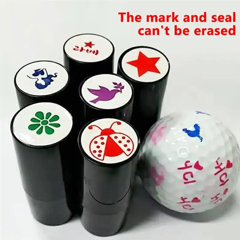 

2 Pcs Golf Ball Stamper Stamp Marker Impression Seal Quick-dry Plastic Multicolors Golf adis Accessories Symbol For Golfer Gift