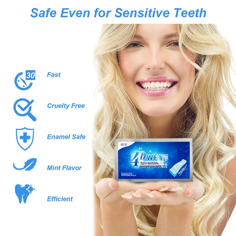 

28Pcs/14Pair Gel Teeth Whitening Strips Oral Hygiene Care Double Elastic Teeth Strips Whitening Dental Bleaching Tools
