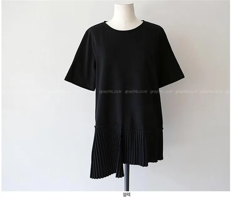 Женская футболка с коротким рукавом белая или черная однотонная Свободная