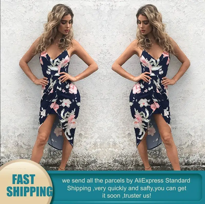 Шикарное платье с разрезом в стиле бохо женское сексуальное Цветочное на